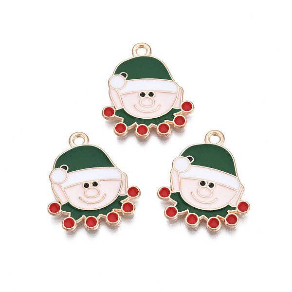 Christmas Alloy Enamel Pendants