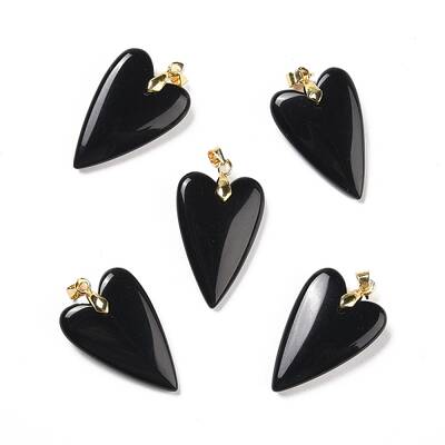 Natural Obsidian Pendants