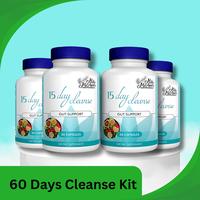 60 Day Cleanse Bundle- Gut and Colon Support | Caffeine Free | Advanced Formula with Senna, Cascara Sagrada, & Psyllium Husk ...