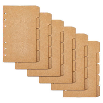 A6 5 Sheets Paper Binder Dividers