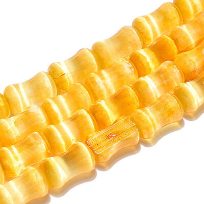 Dyed Natural Selenite Beads Strands