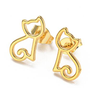 PVD Vacuum Plating 304 Stainless Steel Stud Earring for Women