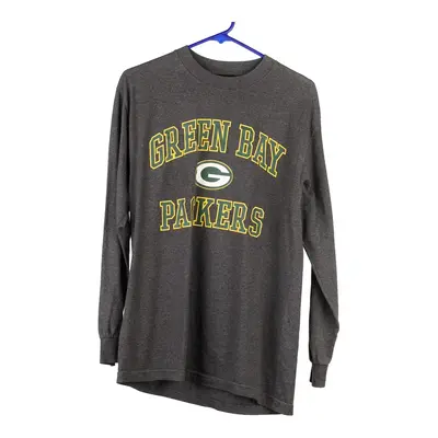 Green Bay Packers Nfl Long Sleeve T-Shirt - Medium Grey Cotton