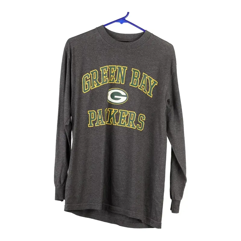Green Bay Packers Nfl Long Sleeve T-Shirt - Medium Grey Cotton