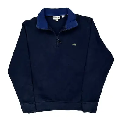 Lacoste 1/4 Zip - XL Navy Cotton