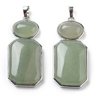 Natural Green Aventurine Human Body Shaped Pendants
