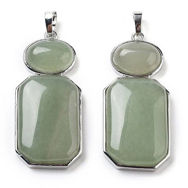 Natural Green Aventurine Human Body Shaped Pendants
