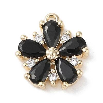 Brass Micro Pave Cubic Zirconia Charms