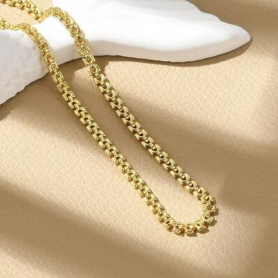 Brass Link Chain Necklaces for Women