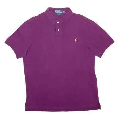 POLO RALPH LAUREN Slim Fit Mens Polo Shirt Purple XL