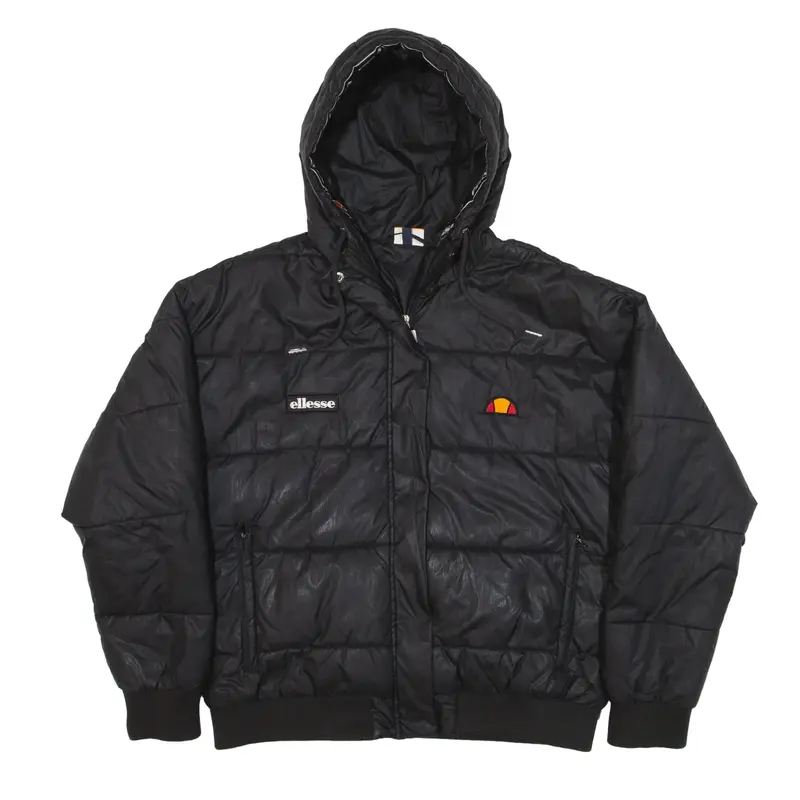 ELLESSE Insulated Puffer Jacket Black Womens UK 12