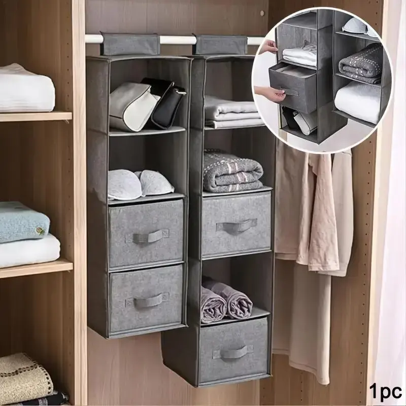 Foldable Clothes Storage Bag, 1 Count Durable Storage Basket of Clothes, Blankets, Quilts, Space Saving Closets Organizer's C...