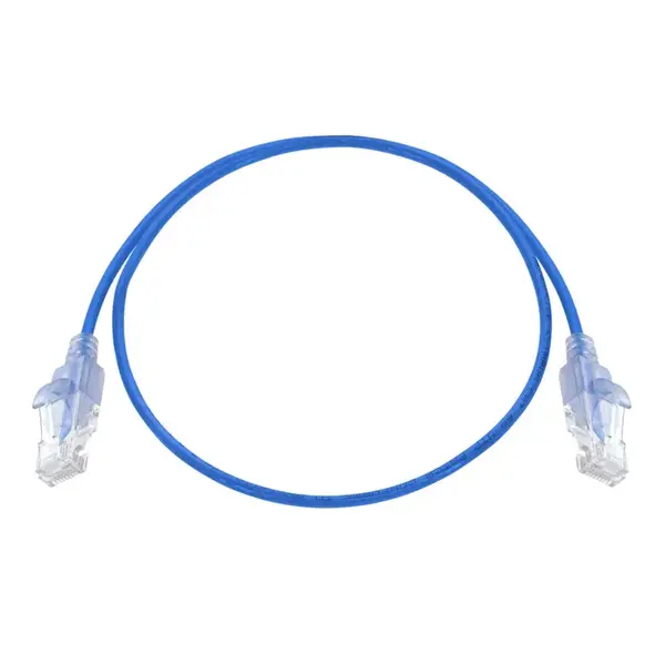 29436 Monoprice Cat6A Ethernet Patch Cable SlimRun Snagless RJ45 550MHz UTP Pure Bare Copper 10G 30AWG 10-Pack 2ft Blue