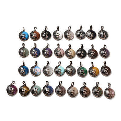 Natural & Synthetic Mixed Gemstone Pendants