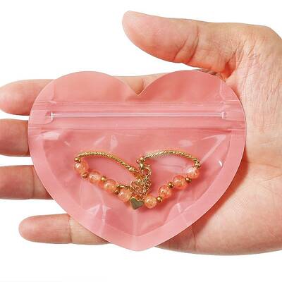Heart Shaped PVC Zip Lock Bags