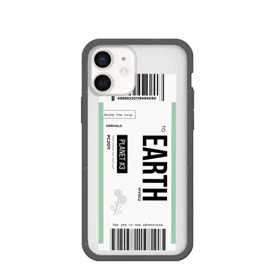 Clear Earthbound iPhone 12/ iPhone 12 Pro Case With Black Ridge