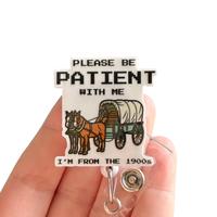 Glitter My Badge Funny millennial badge reel for nurse and hospital workers. Badge clip Badge pull - Retractable swivel clip ...