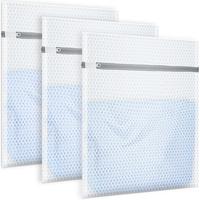 3Pcs Honeycomb Mesh Laundry Bags for Delicates, 12 x 16 inches Lingerie Bags for Washing Delicates(3 Medium) Lightweight 3Pcs...