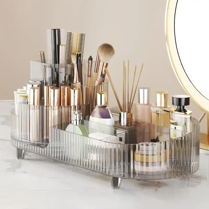 Rotatable Makeup Storage Box, Desktop Makeup Organizer, Cosmetic Organizer for Dresser for Bedroom Dresser, Makeup Organizer,...