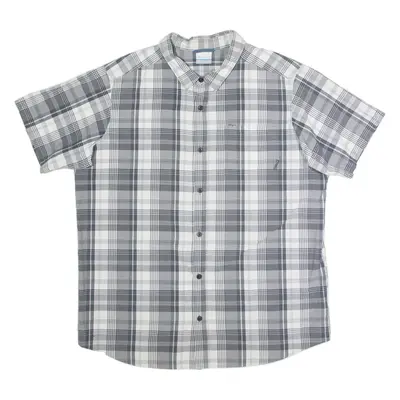 COLUMBIA Mens Shirt Grey Check 2XL