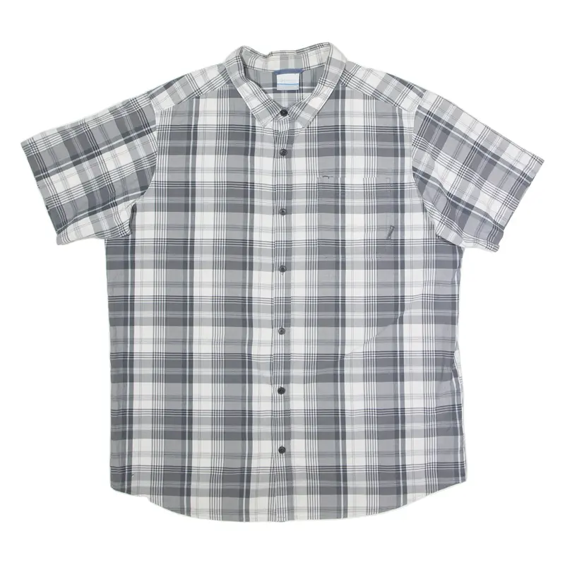 COLUMBIA Mens Shirt Grey Check 2XL