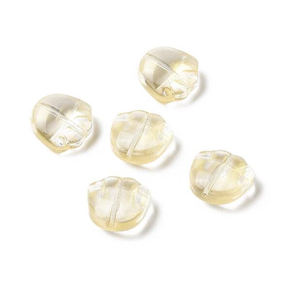 Transparent Spray Painted Glass Beads