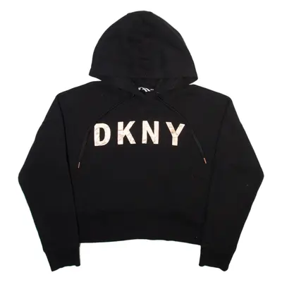 DKNY Womens Black Hoodie L