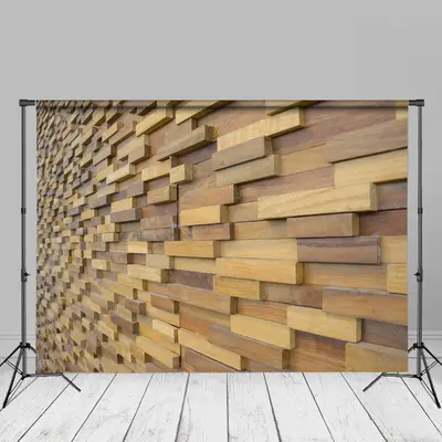 Creative Abstract Geometric Wood Wall Backdrop - Aperturee