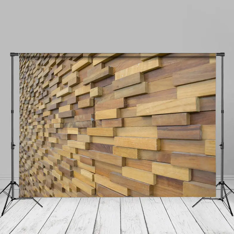 Creative Abstract Geometric Wood Wall Backdrop - Aperturee