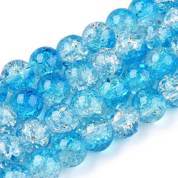 Baking Painted Crackle Glass Bead Strands