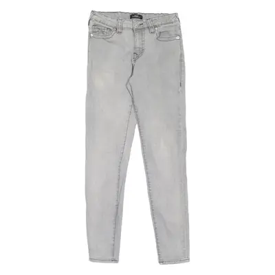 TRUE RELIGION Halle Womens Jeans Grey Slim Skinny W27 L28