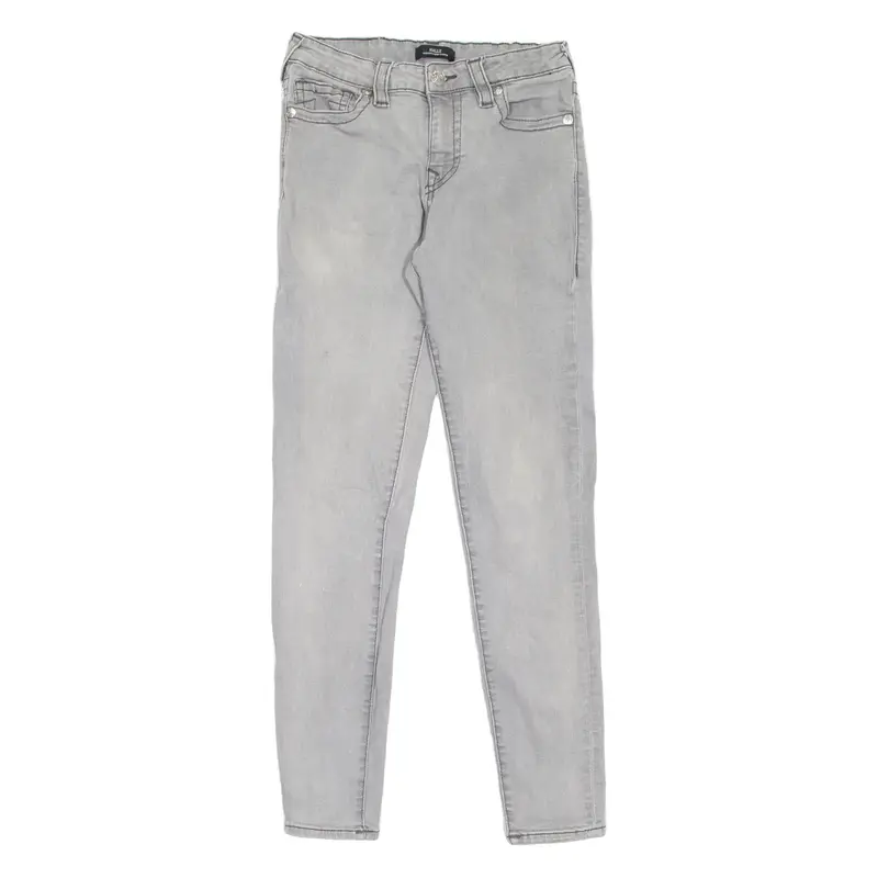 TRUE RELIGION Halle Womens Jeans Grey Slim Skinny W27 L28