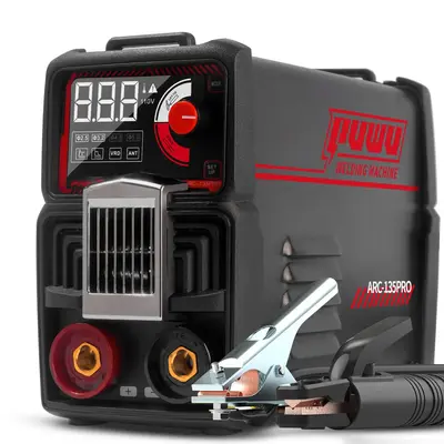 Puwu 110V 135A Rod Welder Digital Welder with Overheat Protection, Electrodes, Digital Screen, Quick Connectors, and Hot Star...