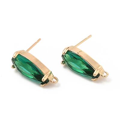 K9 Glass Stud Earring Teardrop Findings