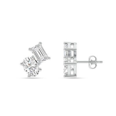 Soul Mates Lab Grown Diamond Earrings | 14K White Gold 1 ct. tw.