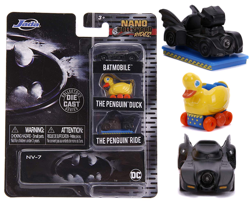 Batman 3 piece Set Nano Hollywood Rides Diecast Model Cars by Jada