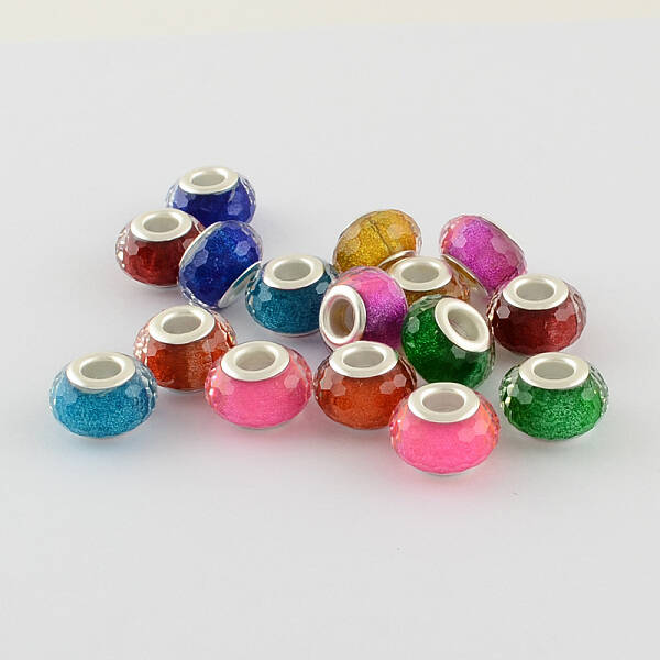 Large Hole Resin European Beads