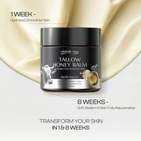【Today's Deal】Organic Grass-Fed Beef Tallow Balm with Raw Honey - Nourishing Cream for Soft, Radiant Skin - Handmade All-...
