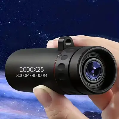 2000x25 Outdoor Pocket Telescope, Portable Handheld 12x HD Magnification Monocular for Bird Watching, Hunting, Camping & Hiki...