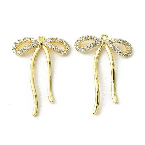 Brass Micro Pave Cubic Zirconia Pendants