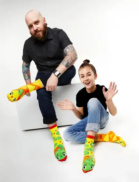 CHIPS & GUAC MATCHY MISMATCHY SOCKS SET | 2nd Pair: ADULT LARGE | 1st Pair: KIDS SMALL