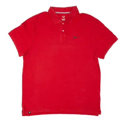 NIKE The Athletic Dept Polo Shirt Red Short Sleeve Mens XL