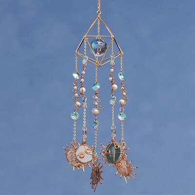Glass Teardrop Hanging Ornaments