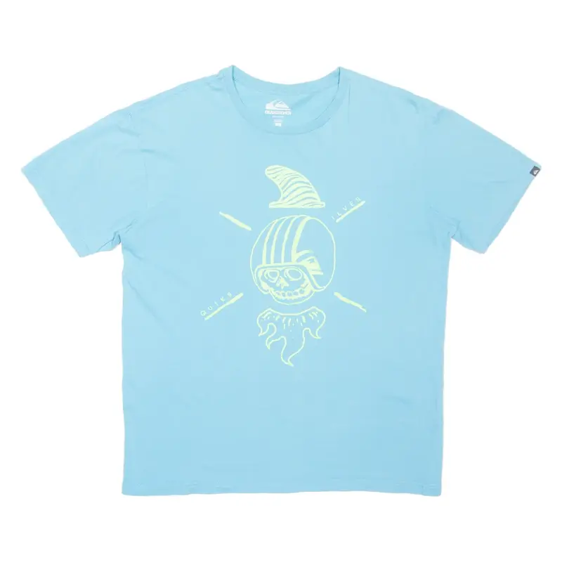 QUIKSILVER Skull Mens T-Shirt Blue S