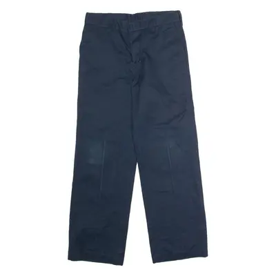 DICKIES Workwear Boys Trousers Blue Regular Straight W26 L27