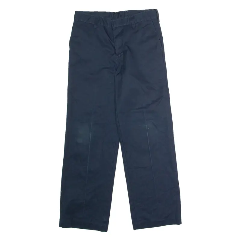 DICKIES Workwear Boys Trousers Blue Regular Straight W26 L27