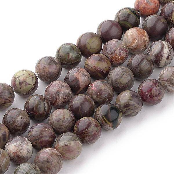 Natural Flower Agate Beads Strands