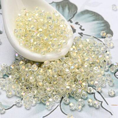 Full Rainbow Plated Transparent Electroplate Glass Beads