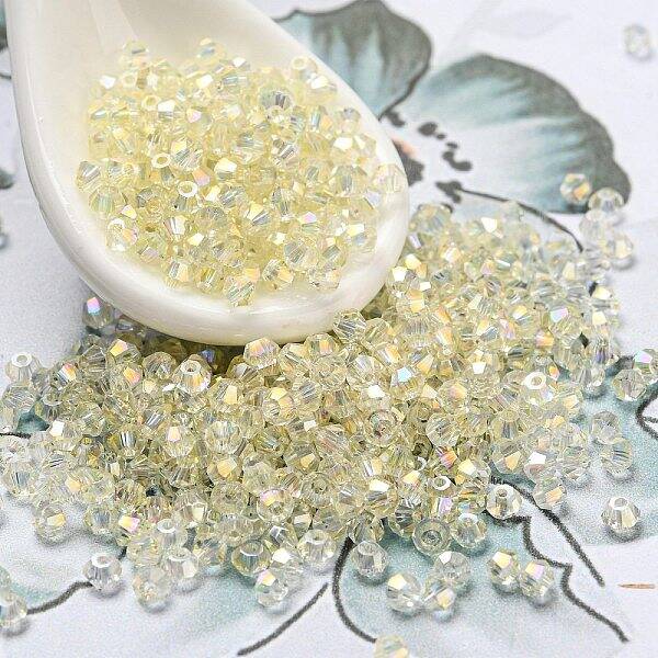 Full Rainbow Plated Transparent Electroplate Glass Beads