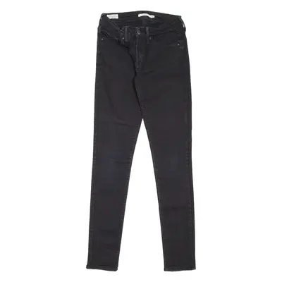 LEVI'S 711 BIG E Womens Jeans Black Slim Skinny W27 L32